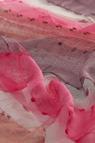 Powder Pink Gradient Cocoon Foulard - Thumbnail