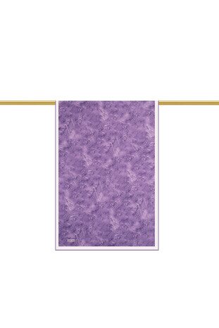 Purple Brush Pattern Silk Scarf - Thumbnail