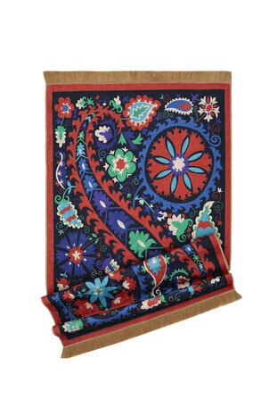 Red Velvet Carpet Prayer Rug - Thumbnail