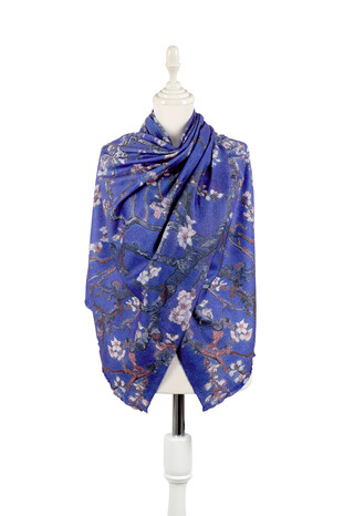 Saks Almond Blossom Pattern Winter Shawl - Thumbnail