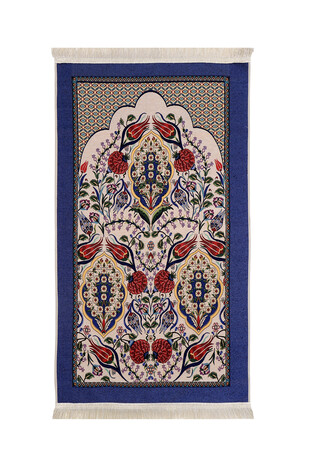 Saks Double Tulip Pattern Tapestry Prayer Rug - Thumbnail