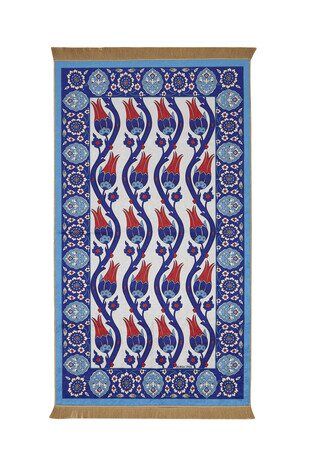 Saks Velvet Carpet Prayer Rug - Thumbnail