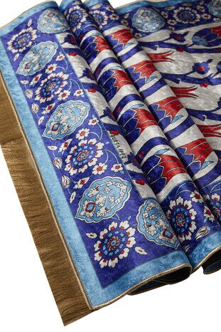 Saks Velvet Carpet Prayer Rug - Thumbnail