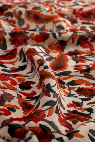 Smoked Kani Pattern Silk Foulard - Thumbnail