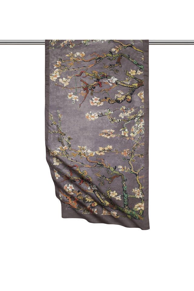 Stone Almond Blossom Silky Foulard 