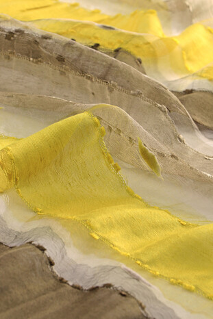 Stone Yellow Gradient Cocoon Foulard - Thumbnail