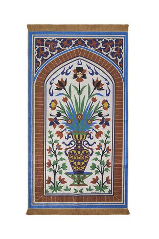 Taba Velvet Carpet Prayer Rug - Thumbnail