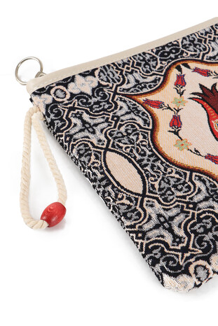 Tulip Pattern Tapestry Handbag - Thumbnail