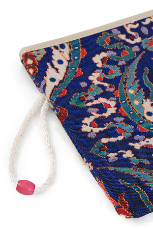 Tulip Pattern Tapestry Handbag - Thumbnail