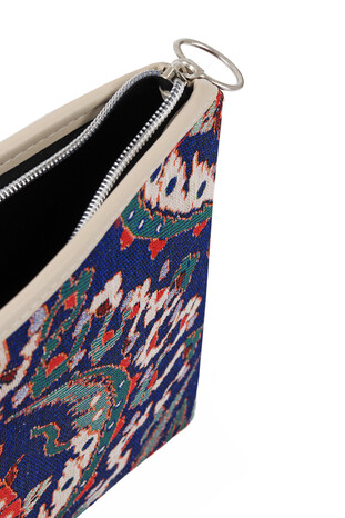 Tulip Pattern Tapestry Handbag - Thumbnail