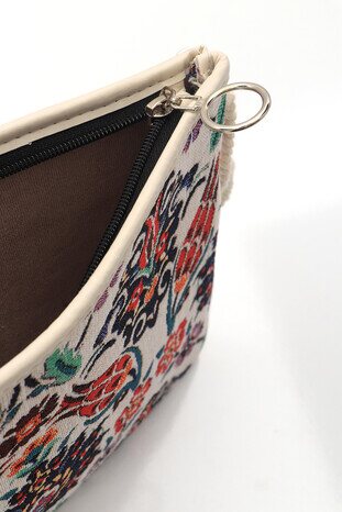 Tulip Pattern Tapestry Handbag - Thumbnail