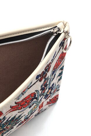 Tulip Pattern Tapestry Handbag - Thumbnail