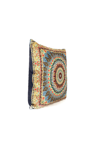 Turquoise Velvet Throw Pillow - Thumbnail