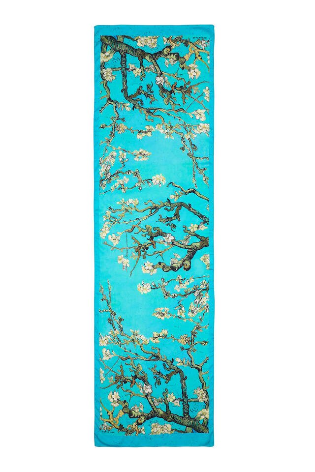 Water Green Almond Blossom Silky Foulard - 4