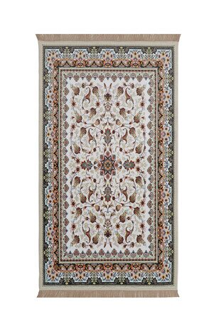 White Bamboo Carpet Prayer Rug - Thumbnail