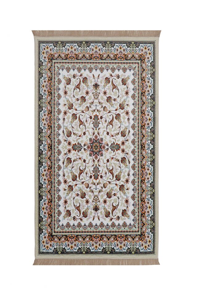 White Bamboo Carpet Prayer Rug 