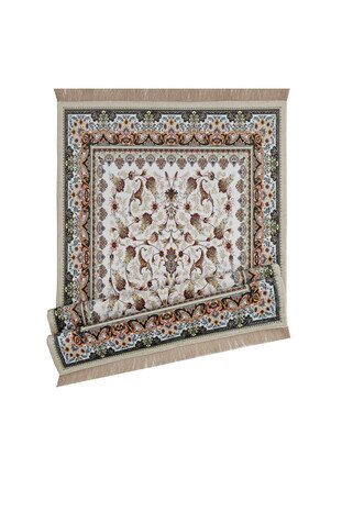 White Bamboo Carpet Prayer Rug - Thumbnail