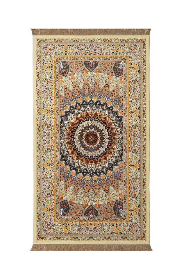 Yellow Bamboo Carpet Prayer Rug 